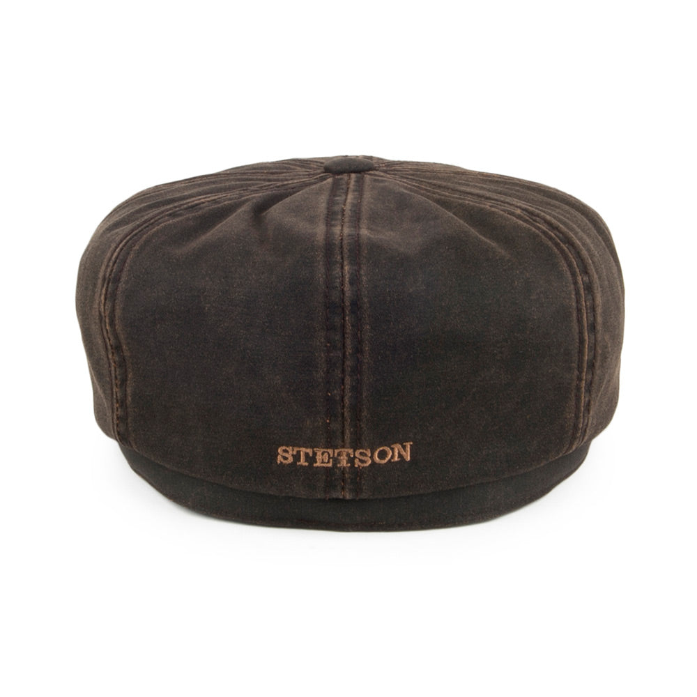 Stetson Hatteras Cope Water Resistant Newsboy Cap - Brown