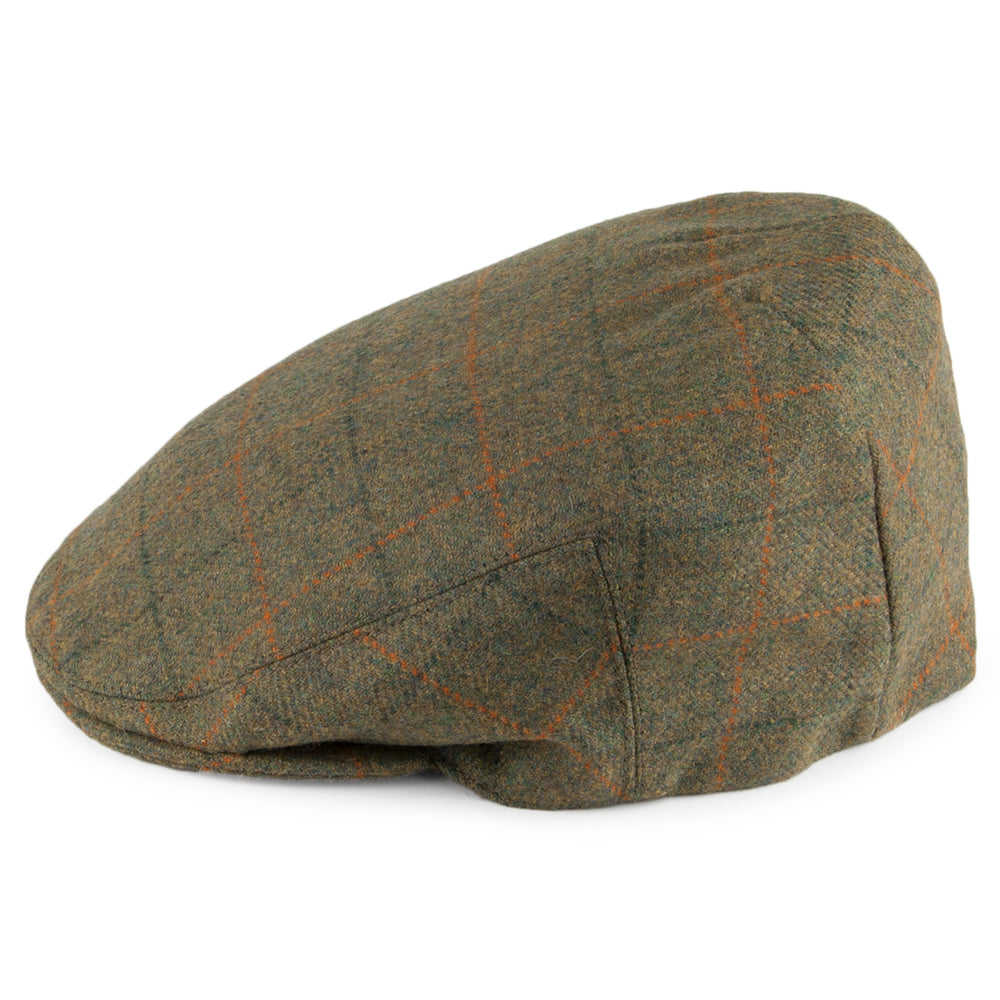 Olney Hats English Tweed Flat Cap - Olive