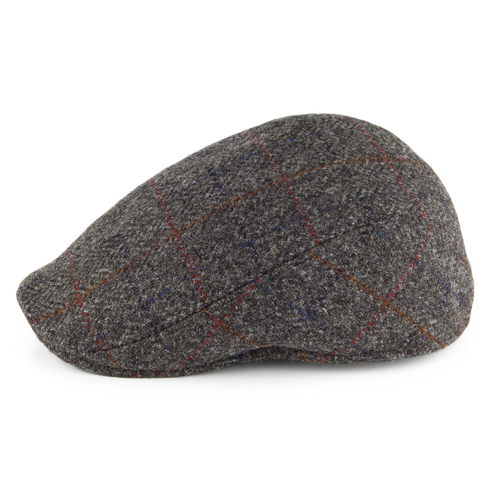 Crambes Hats HARRIS TWEED Ascot Flat Cap - Grey