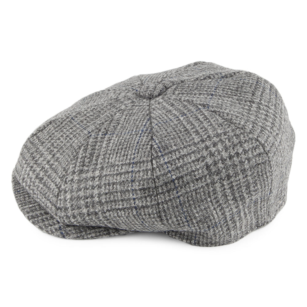 Christys Hats Country Tweed Newsboy Cap - Grey