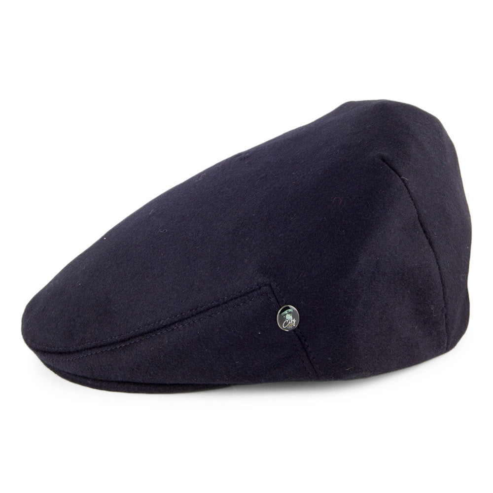 City Sport Pure Cashmere Flat Cap - Black