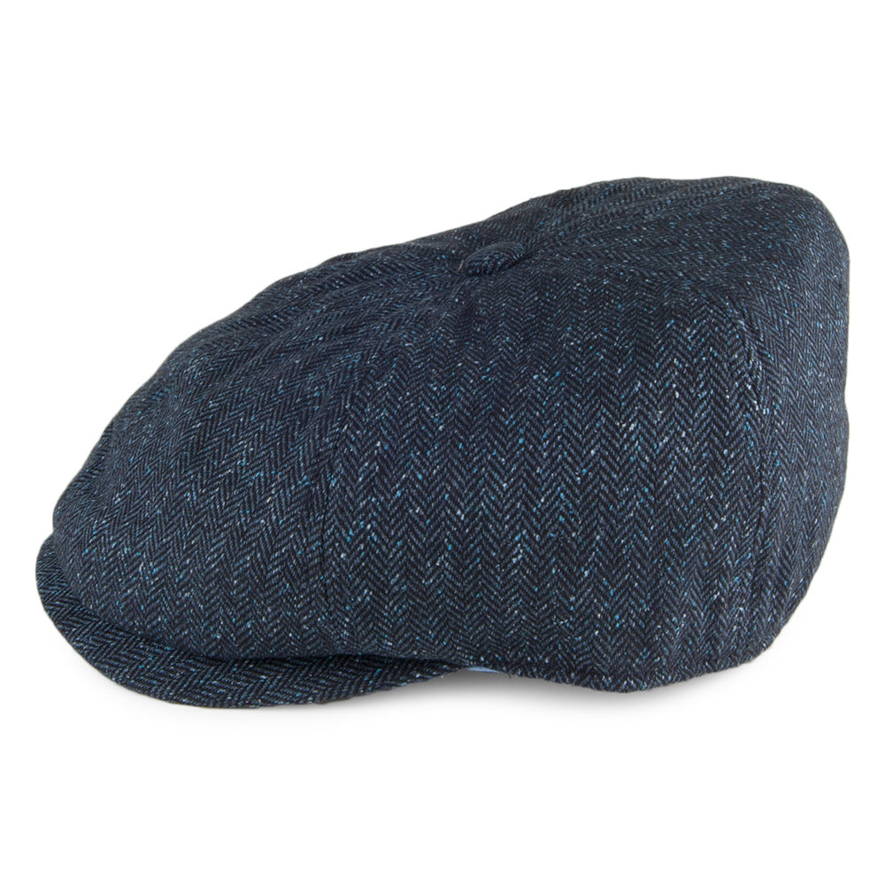 Failsworth Hats Silk Mix Hudson Newsboy Cap - Blue