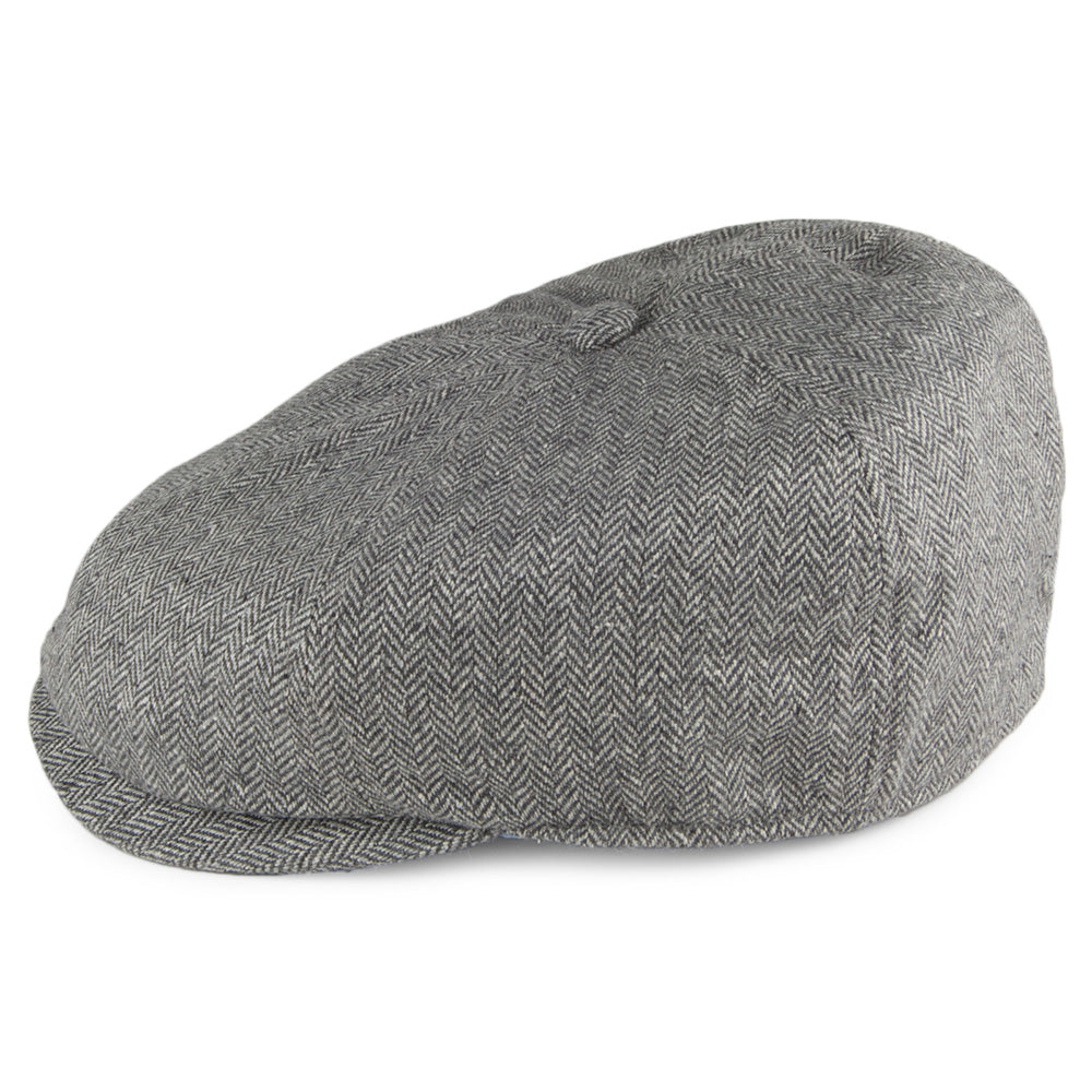 Failsworth Hats Silk Mix Hudson Newsboy Cap - Grey
