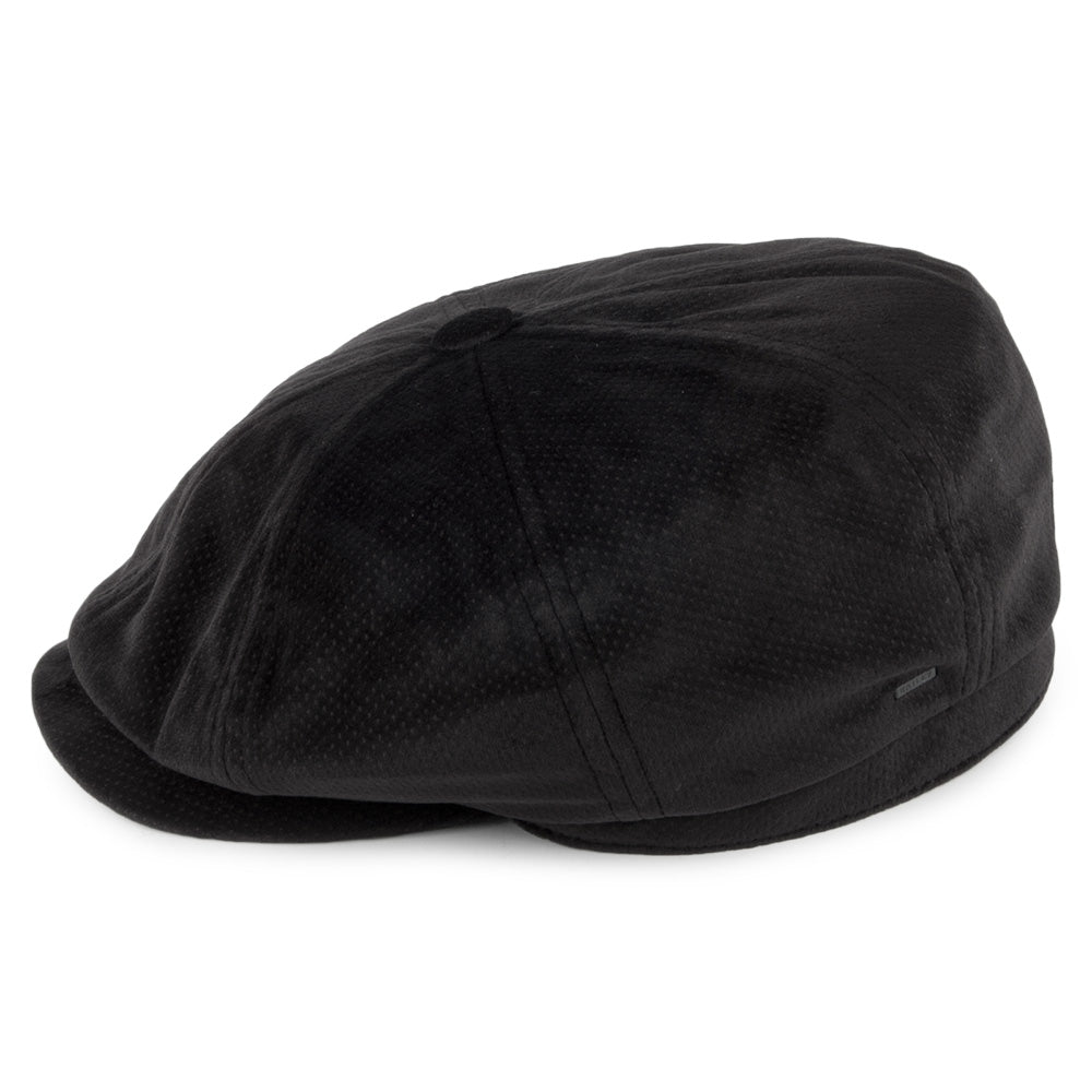 Bailey Hats Wyman Velvet Newsboy Cap - Black