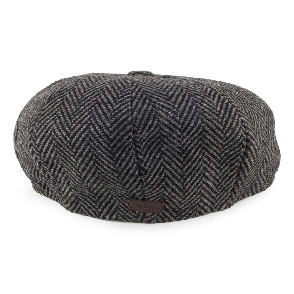 Barbour Hats Herringbone Newsboy Cap - Dark Grey