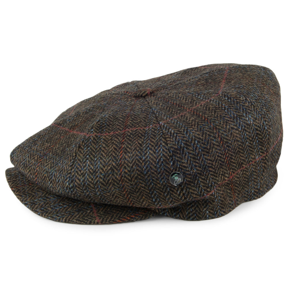 City Sport Herringbone Newsboy Cap - Olive