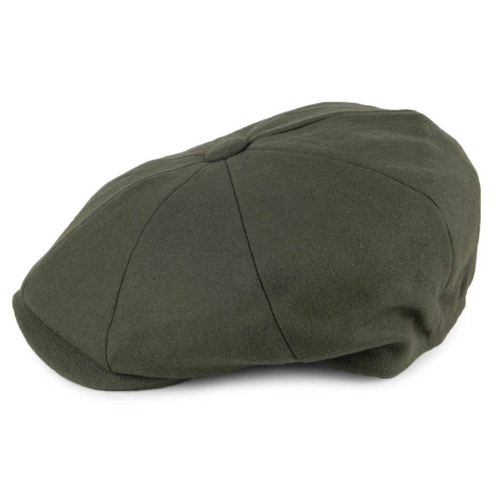 Christys Hats Melton Wool Newsboy Cap - Olive