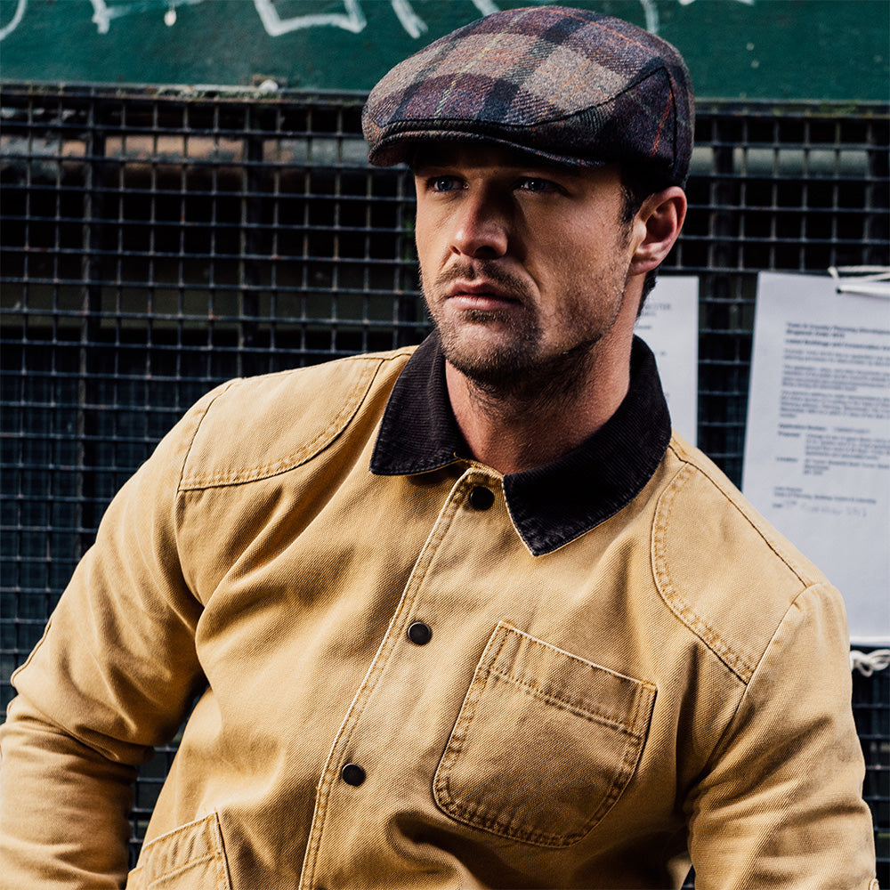 Failsworth Hats Cambridge Wool Flat Cap - Brown Multi