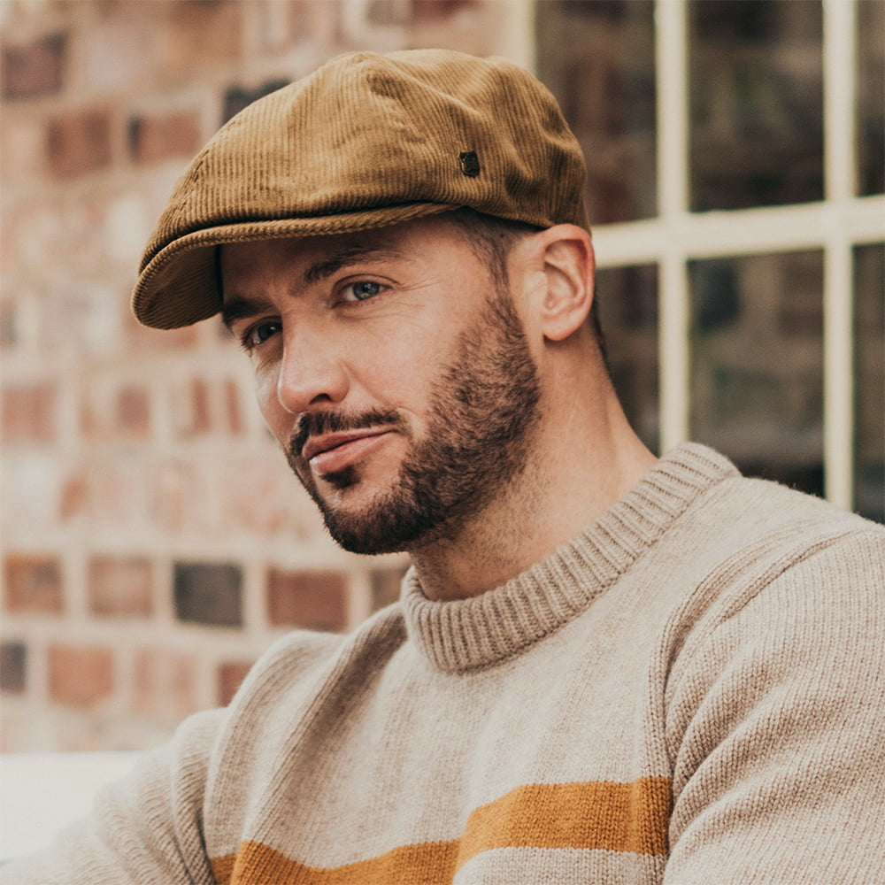 Failsworth Hats Hudson Corduroy Newsboy Cap - Tan