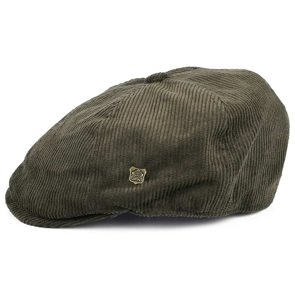 Failsworth Hats Hudson Corduroy Newsboy Cap - Olive