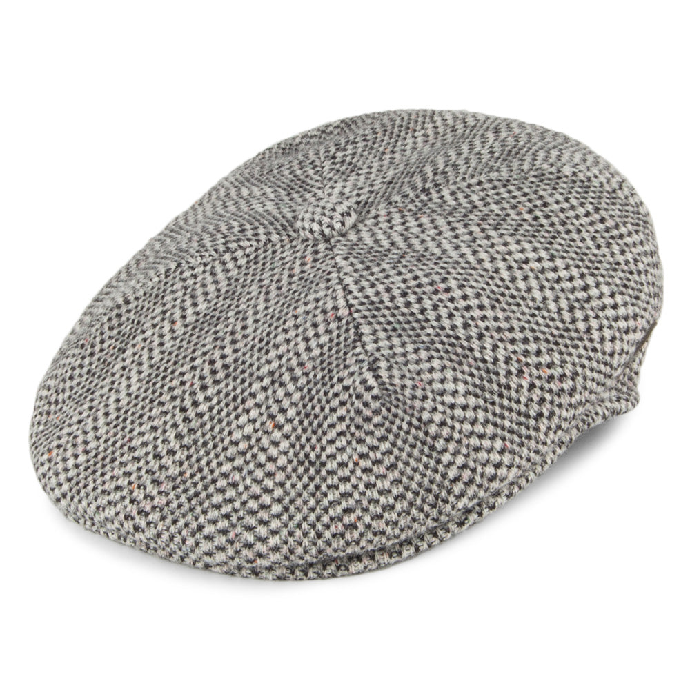 Kangol 504 Herringbone Flat Cap - Black