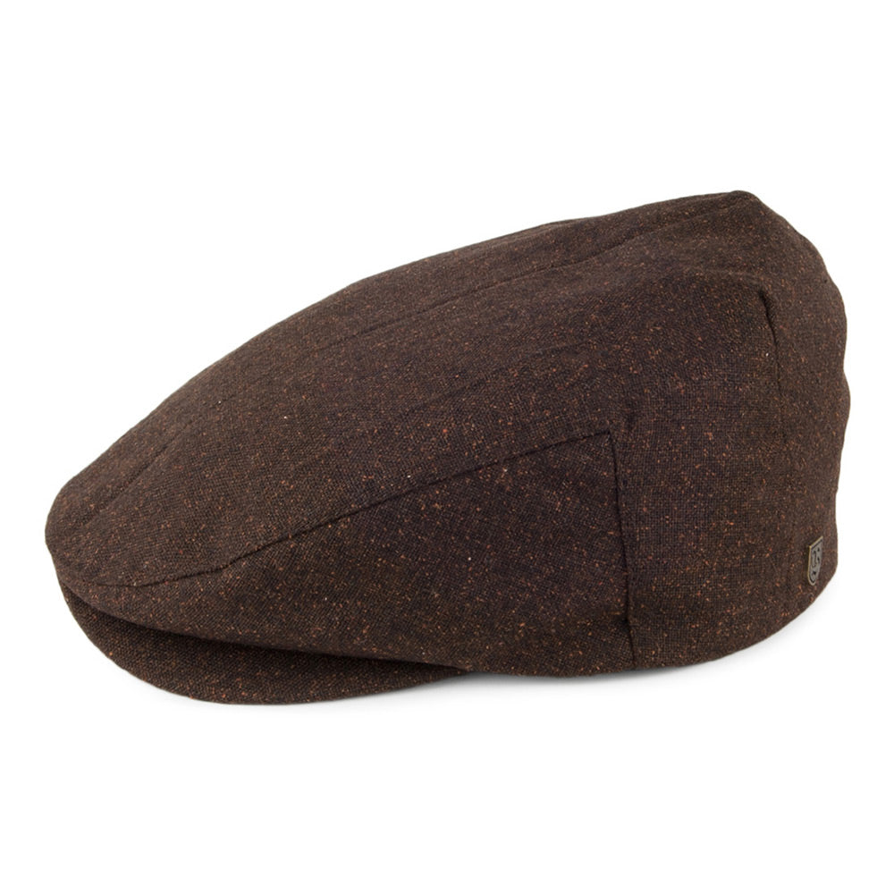 Brixton Barrel Flat Cap - Brown-Rust