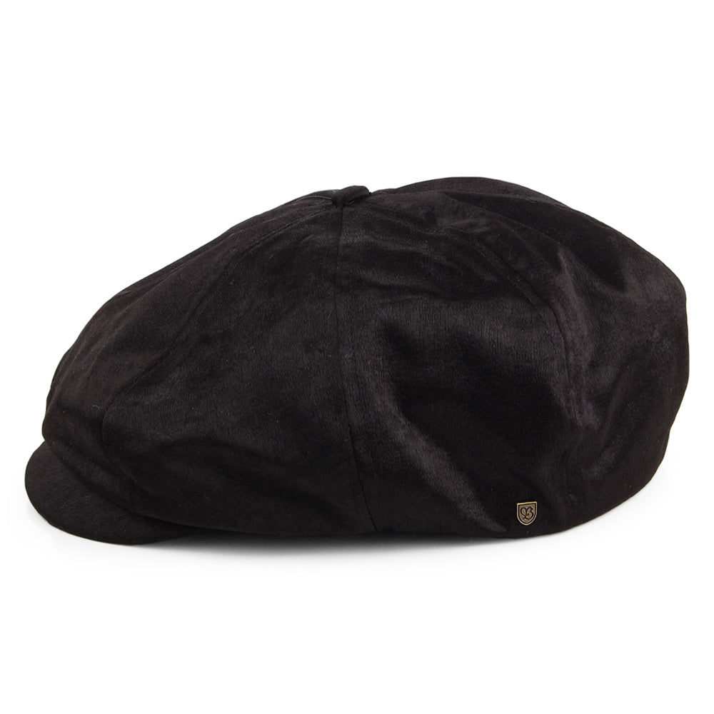 Brixton Hats Brood Satin Newsboy Cap - Black