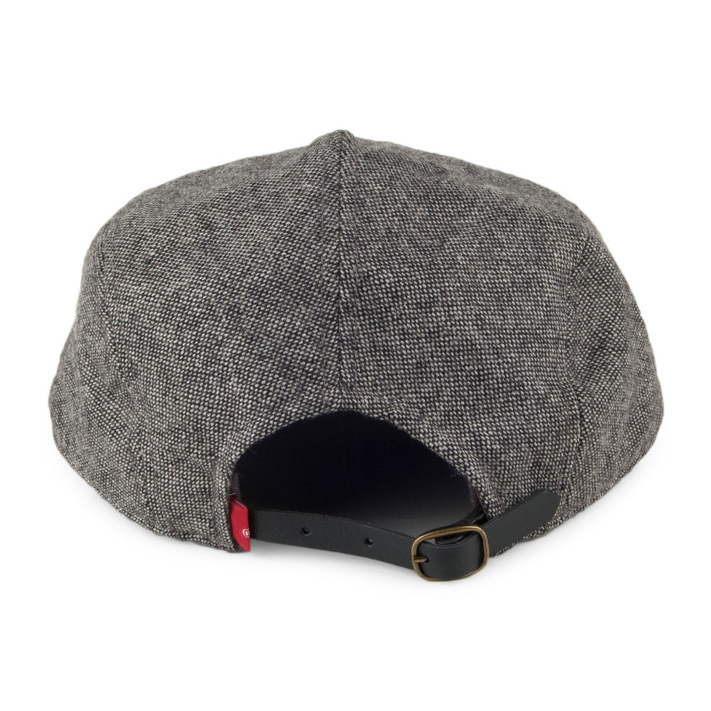 Levi's Hats Driver Tweed Flat Cap with Blank Tab - Grey