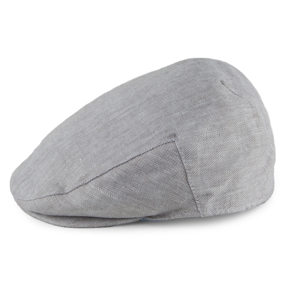 Failsworth Hats Irish Linen Flat Cap - Light Grey