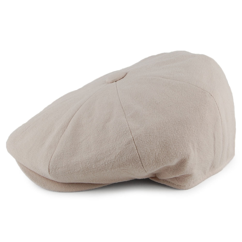 Christys Hats Alfie Heavy Linen Newsboy Cap - Stone