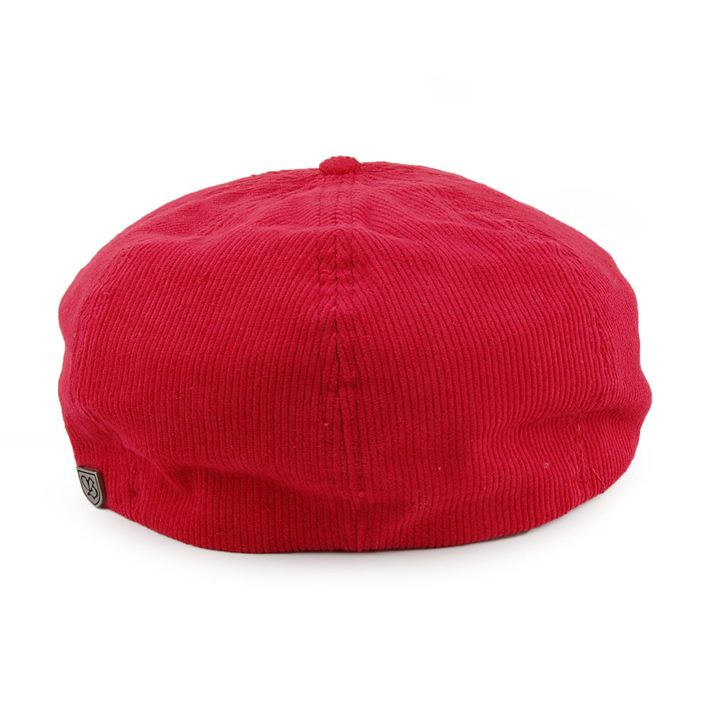 Brixton Hats Brood Cord Newsboy Cap - Cherry Red