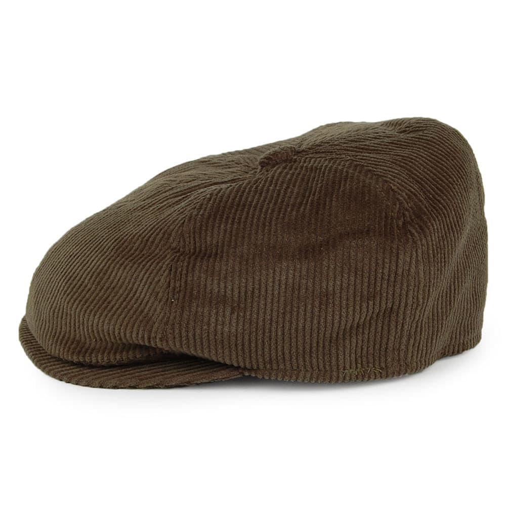 Barbour Hats Nelson Cotton Corduroy Newsboy Cap - Olive