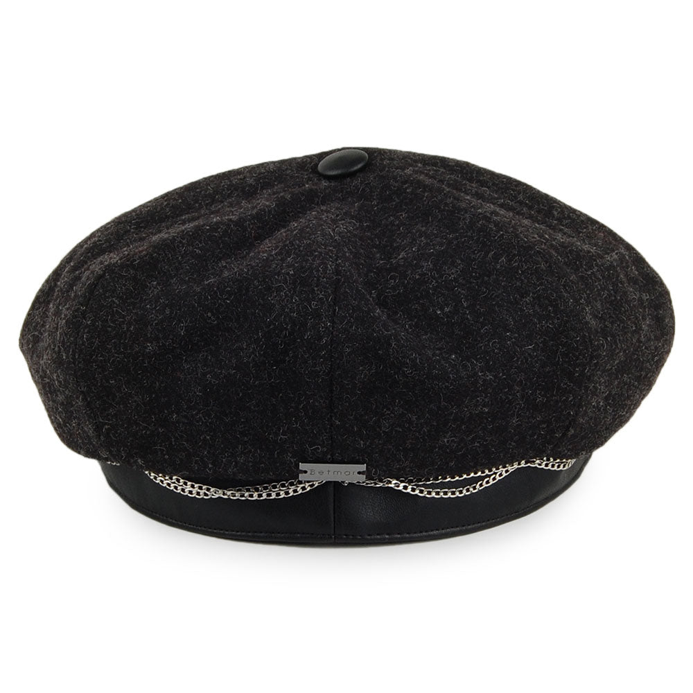 Betmar Hats Clara Baker Boy Hat - Black