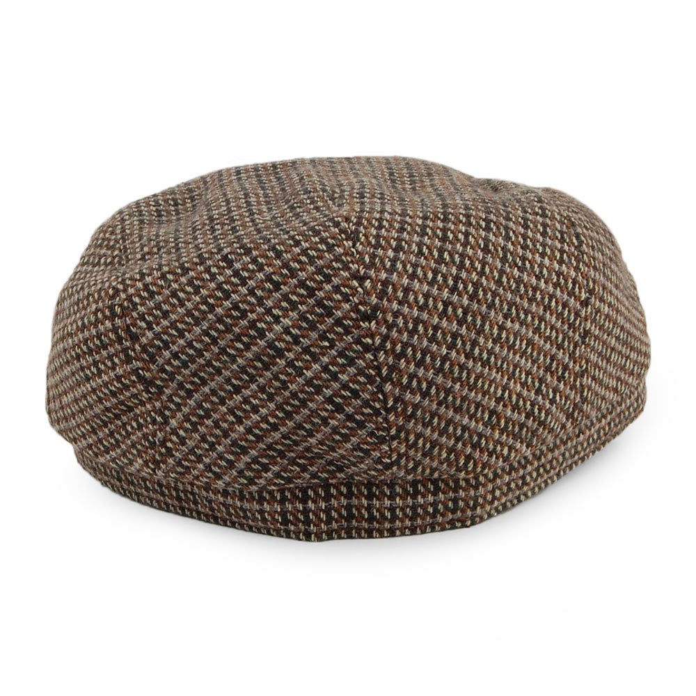 Barts Hats Oslo Houndstooth Flat Cap - Khaki