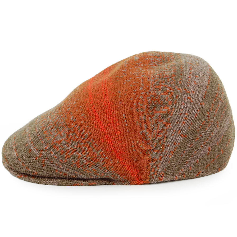 Kangol Distressed Morse 507 Flat Cap - Olive-Rust