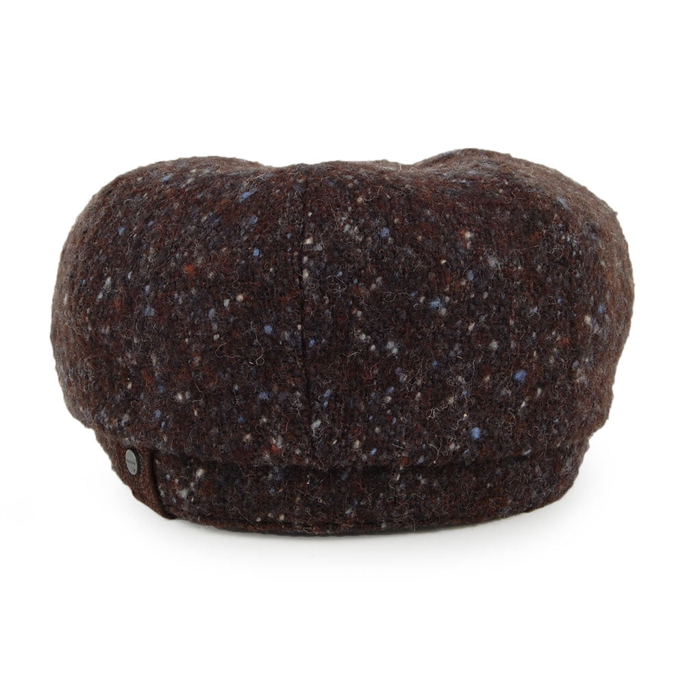 Stetson Hatteras Donegal Tweed Newsboy Cap - Brown
