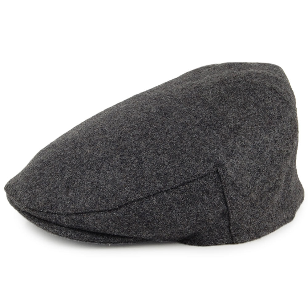 Christys Hats Balmoral Melton Wool Flat Cap - Grey