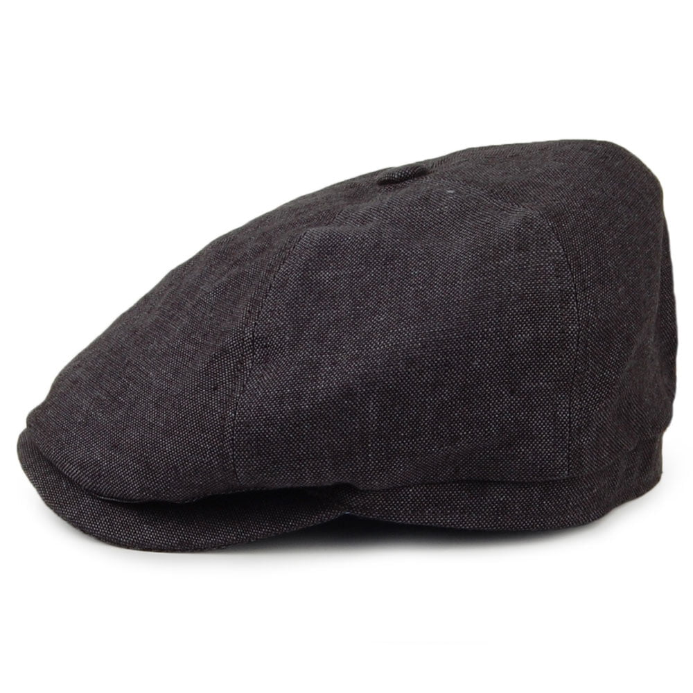 Failsworth Hats Hudson Irish Linen Newsboy Cap - Charcoal