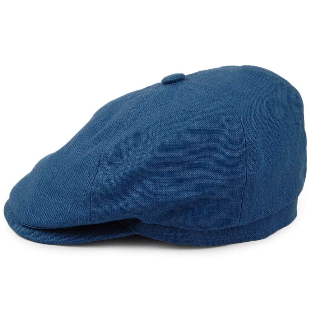 Failsworth Hats Hudson Irish Linen Newsboy Cap - Denim