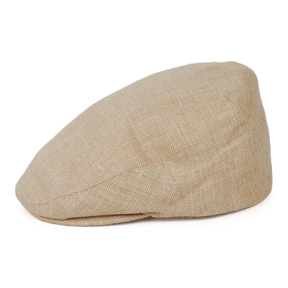 City Sport Promo Lightweight Herringbone Flat Cap - Sand