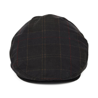 Barbour Hats Tartan Wax Flat Cap - Navy-Olive
