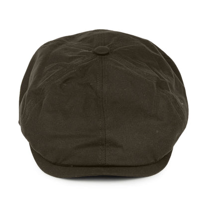 Barbour Hats Portland Waxed Cotton Newsboy Cap - Olive