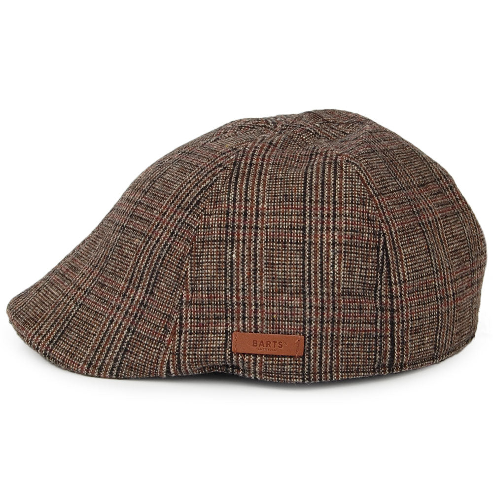 Barts Hats Mr. Mitchell Plaid Duckbill Flat Cap - Brown