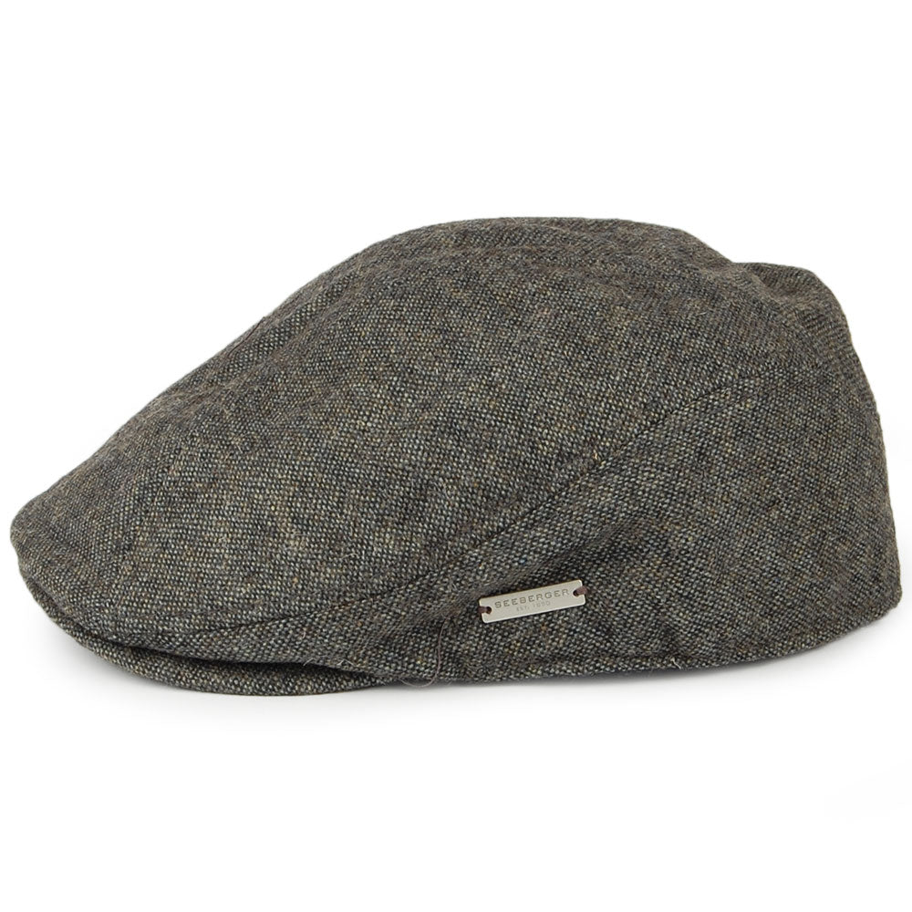 Seeberger Hats Flat Cap with Earflaps - Grey