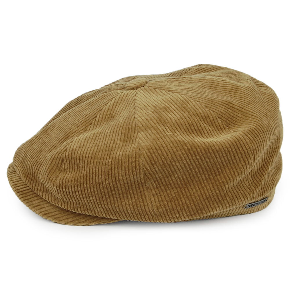 Stetson Hats Hatteras Corduroy Newsboy Cap - Fawn
