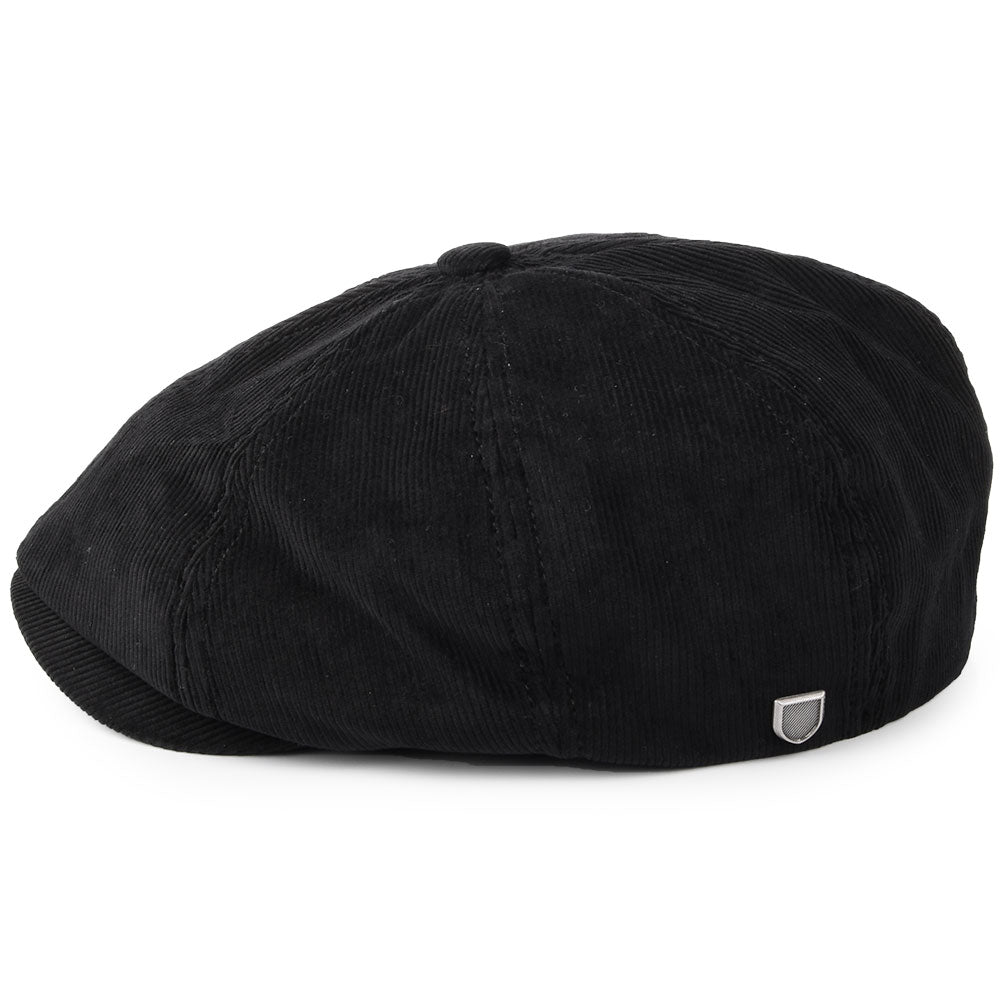 Brixton Hats Joe Strummer Corduroy Brood Newsboy Cap - Black