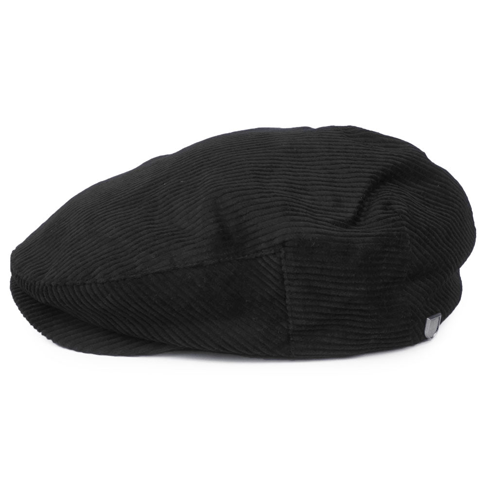 Brixton Hats Hooligan Corduroy Flat Cap - Black