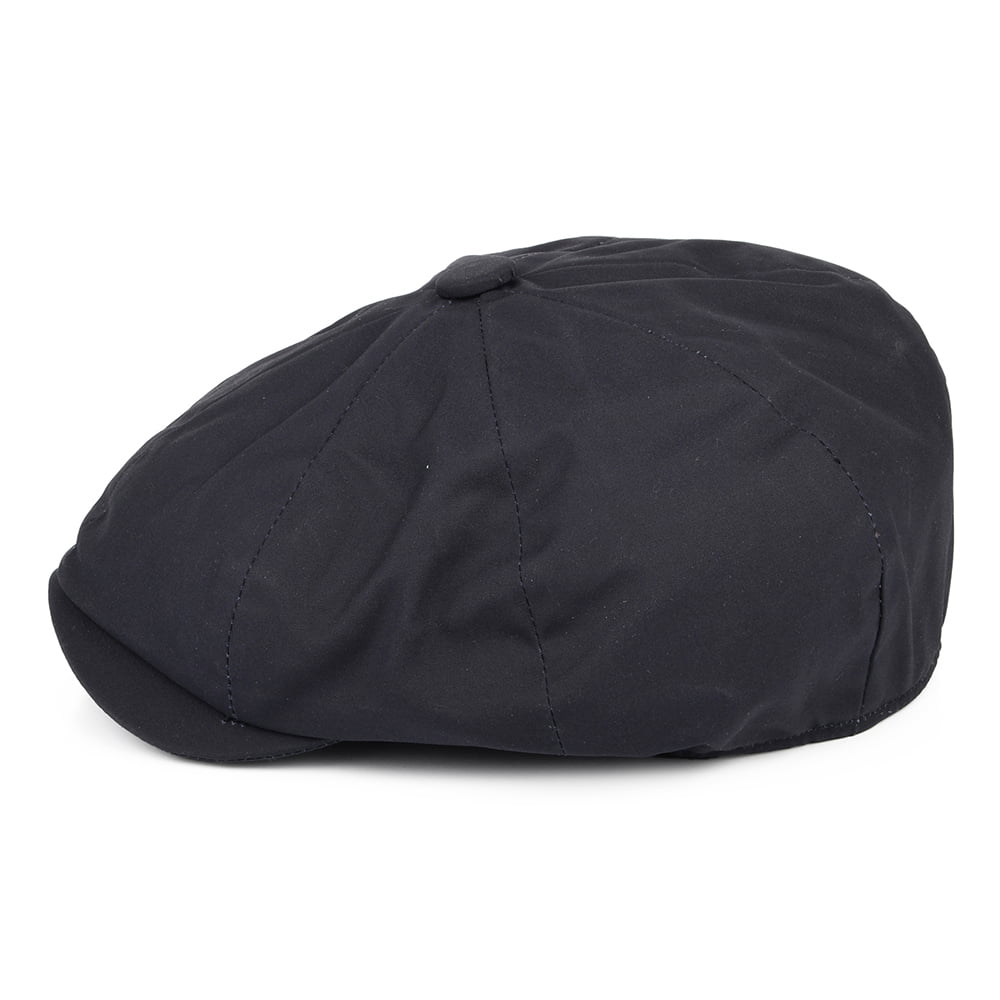 Christys Hats Waxed Cotton Newsboy Cap - Navy Blue