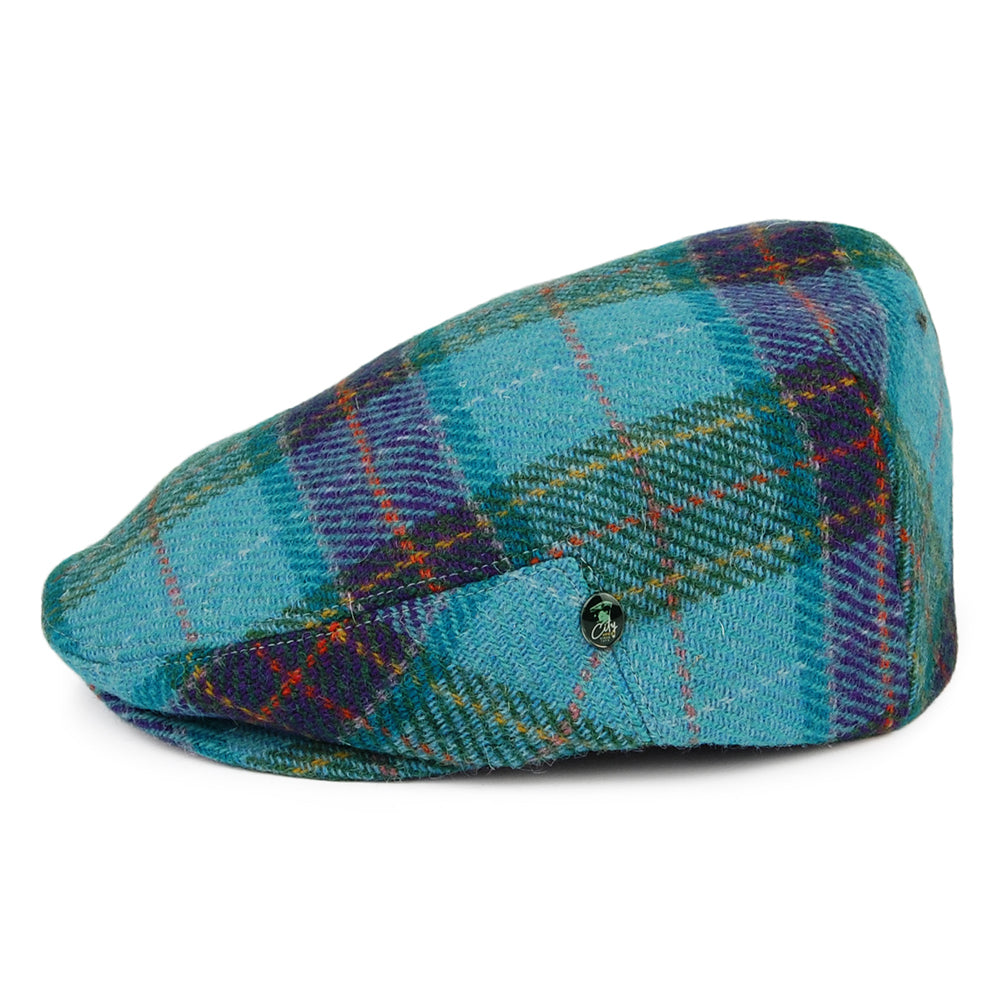 City Sport HARRIS TWEED Hawkins Flat Cap - Blue-Purple