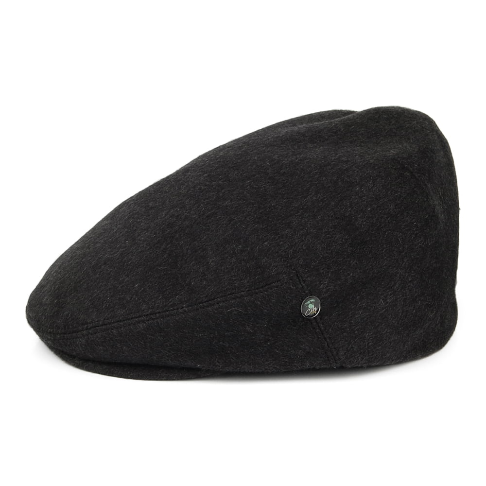 City Sport Pure Cashmere Flat Cap - Charcoal