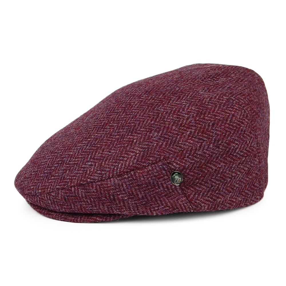 City Sport Moons Herringbone Flat Cap - Purple