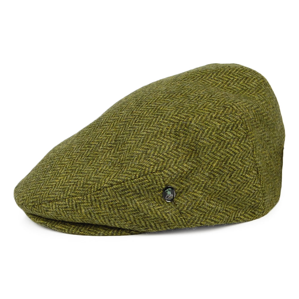City Sport Moons Herringbone Flat Cap - Green