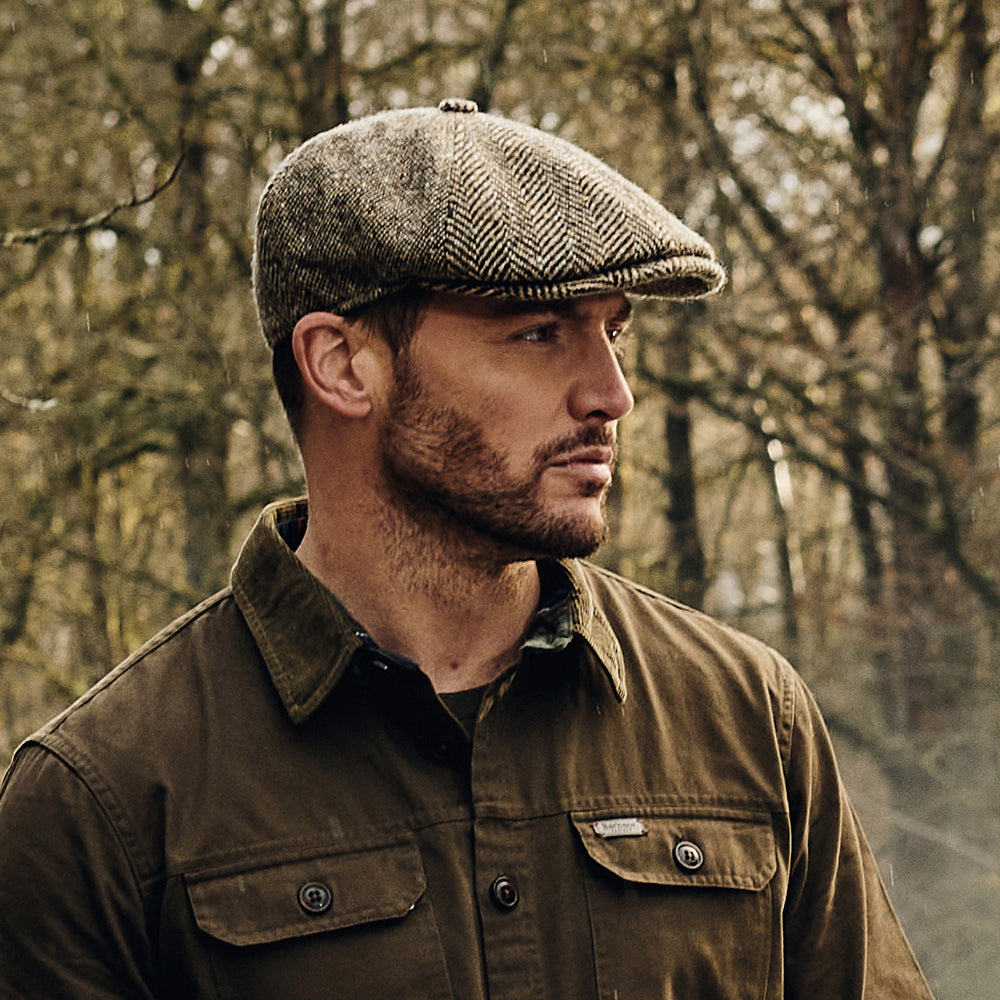 Failsworth Wexford Donegal Tweed Newsboy Cap - Brown