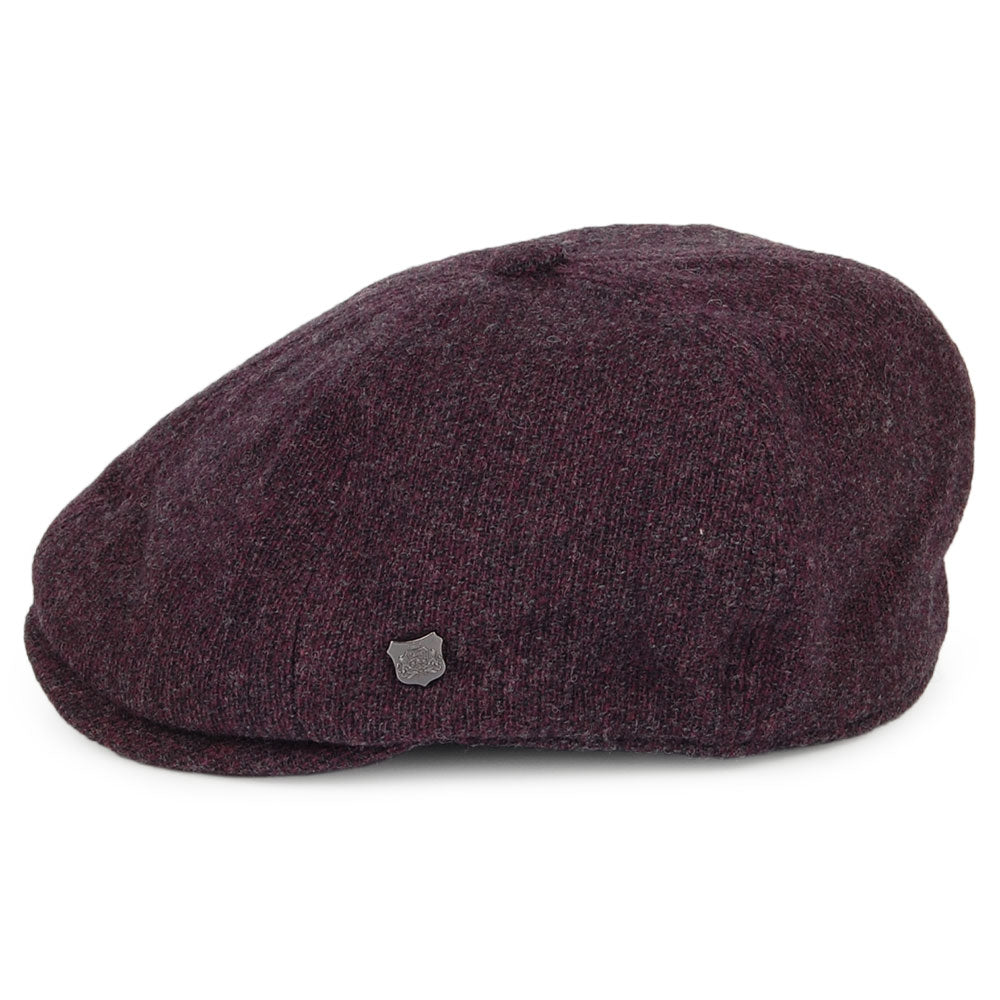 Failsworth Hats Hudson Merino Lambswool Newsboy Cap - Merlot