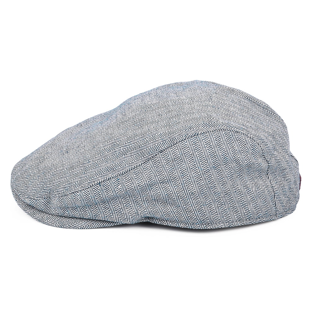 Barbour Hats Fulton Herringbone Flat Cap - Blue
