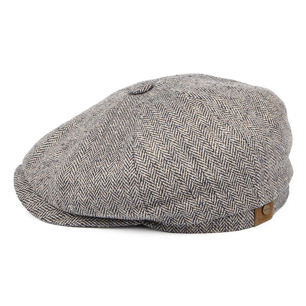 Stetson Hats Hatteras Silk Newsboy Cap - Natural-Indigo