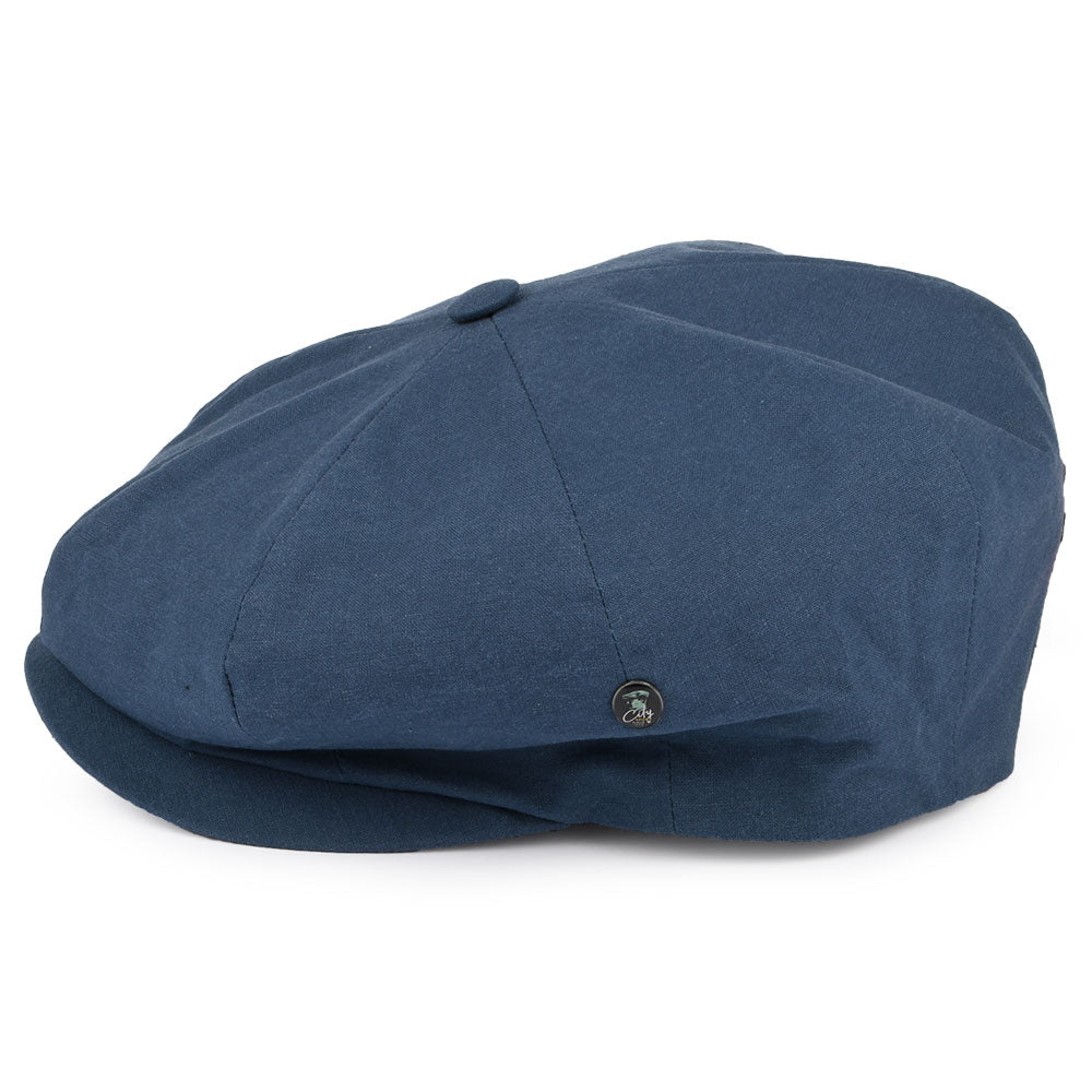 City Sport Washed Cotton Newsboy Cap - Blue