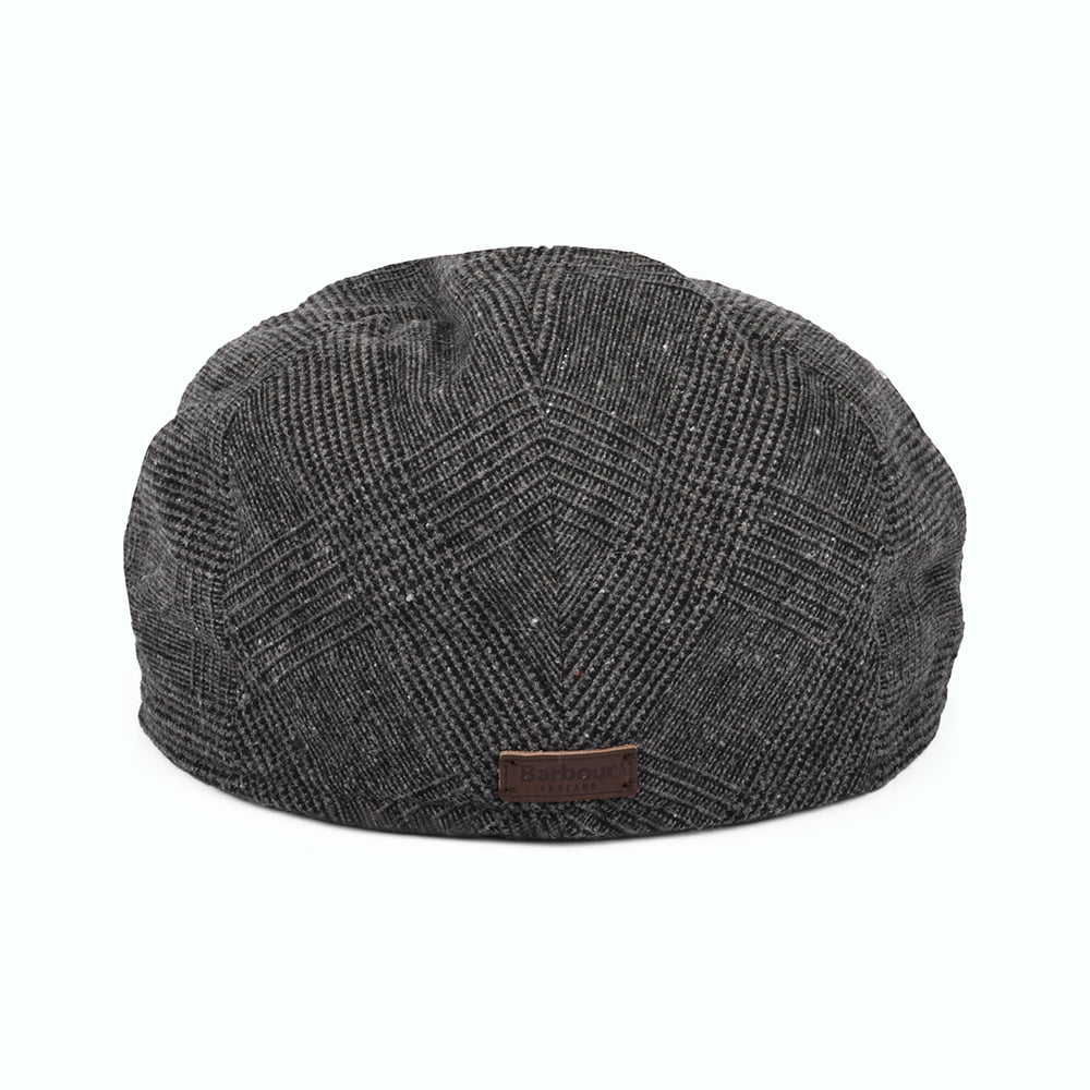 Barbour Hats Wilkin Prince of Wales Check Flat Cap - Charcoal