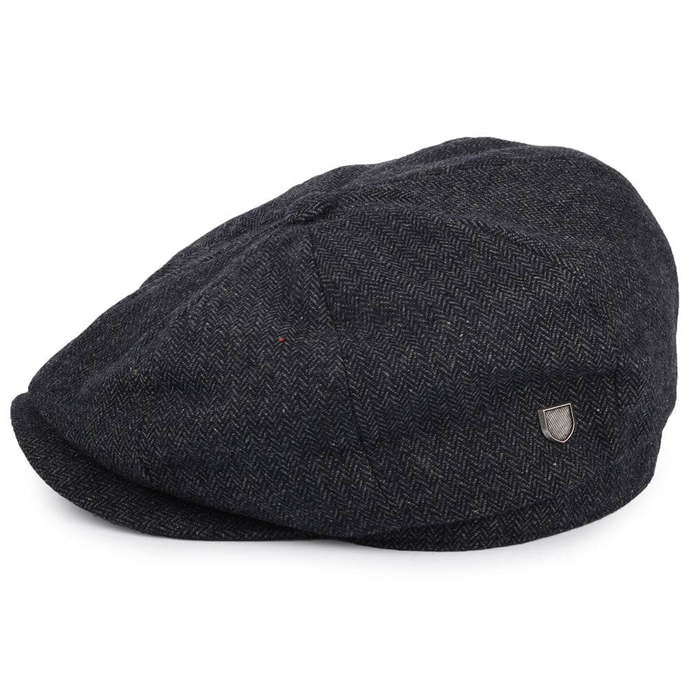 Brixton Hats Brood Baggy Newsboy Cap - Navy-White