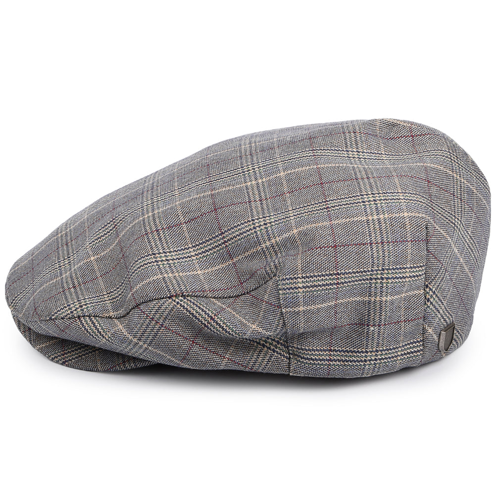 Brixton Hats Hooligan Checked Flat Cap - Slate Blue